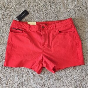 Tommy Hilfiger Red Jean Shorts, NEW with Tags